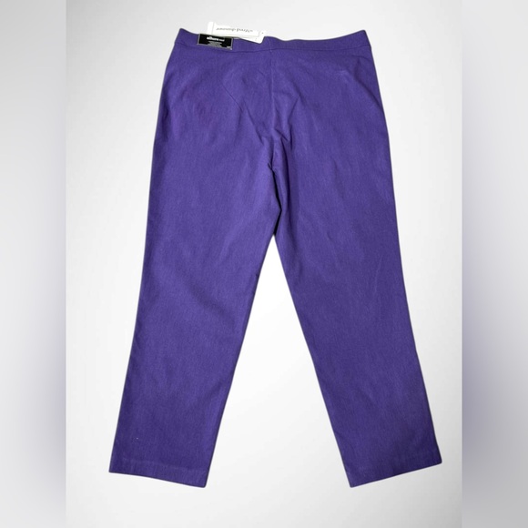 Alfred Dunner Allure Slimming Pants Petite 14P – Purple Stretch Pull-On - Picture 5 of 13